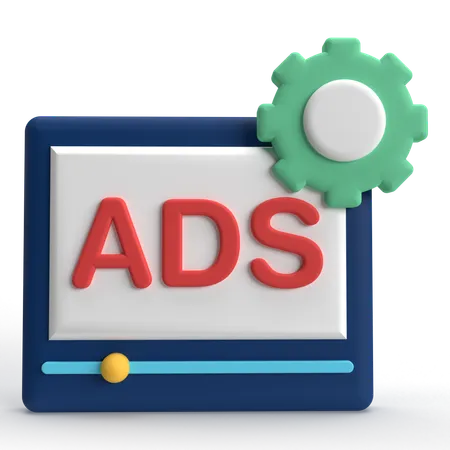 Ads Management  3D Icon