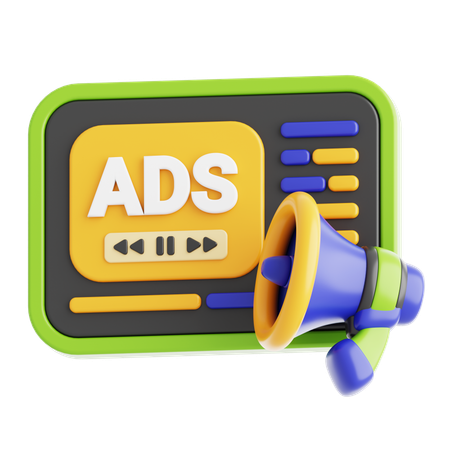 ADS Marketing  3D Icon