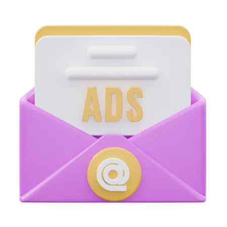 Ads Message  3D Icon