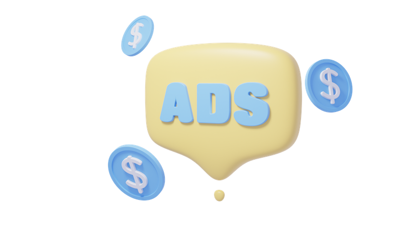 Ads Message  3D Icon