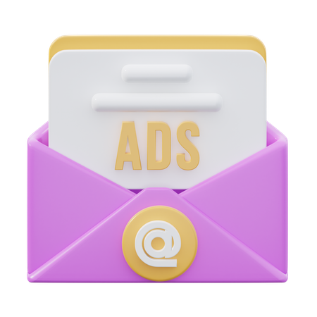 Ads Message  3D Icon