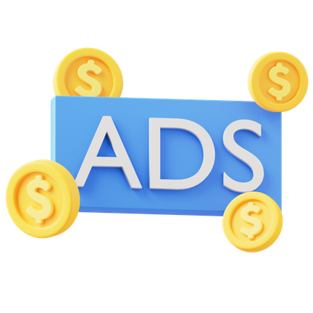 Ads Money  3D Icon