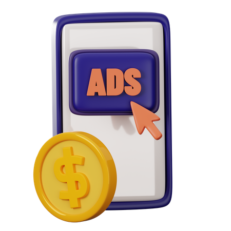 Ads Money  3D Icon