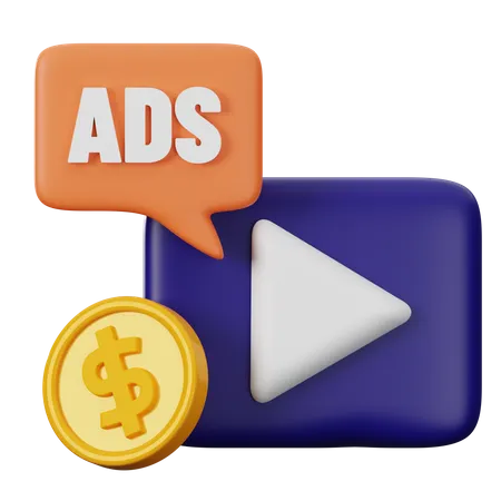 Ads Money  3D Icon