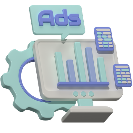 Ads Monitoring  3D Icon