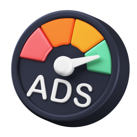 광고 실적  3D Icon