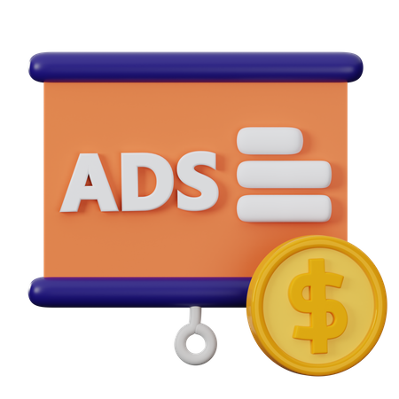 Ads Presentation  3D Icon