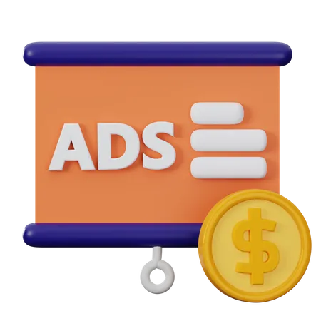 Ads Presentation  3D Icon