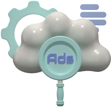 Ads Search  3D Icon