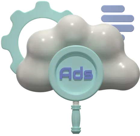 Ads Search  3D Icon