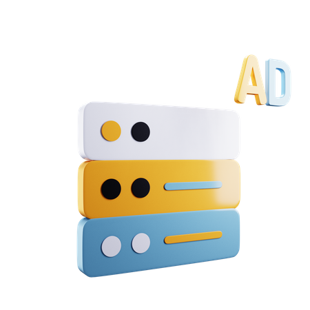 Ads Server  3D Icon