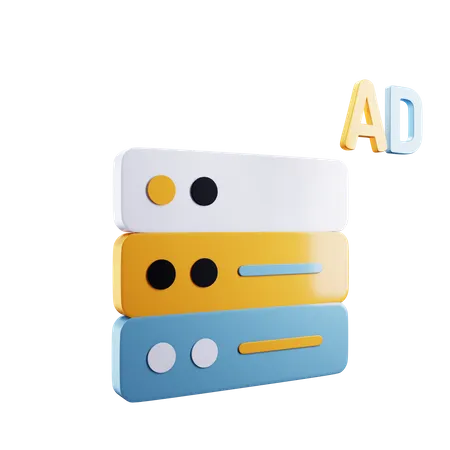 Ads Server  3D Icon