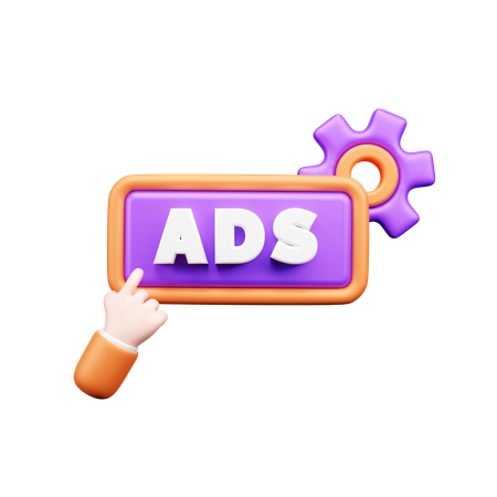 Ads Setting  3D Icon