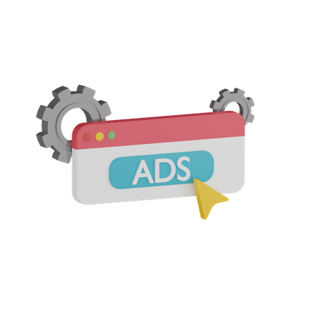 Ads Setting  3D Icon