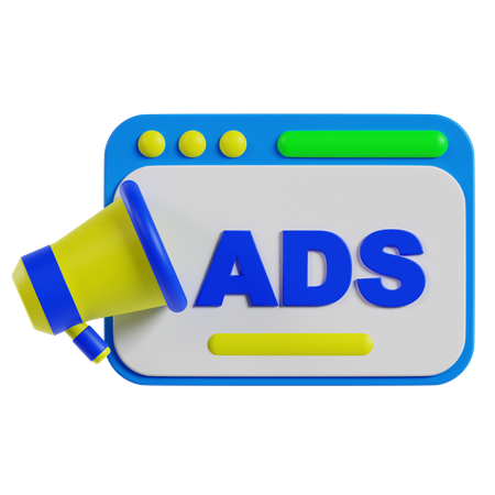 Ads Setting  3D Icon