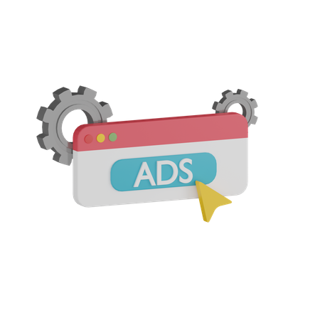 Ads Setting 3D Icon