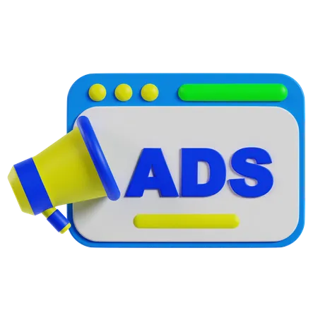 Ads Setting  3D Icon