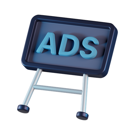 Ads Signboard  3D Icon