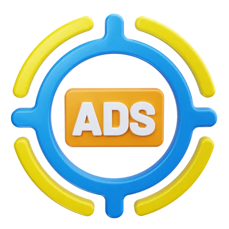 Ads Target  3D Icon