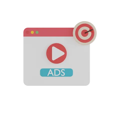 Ads Target 3D Icon