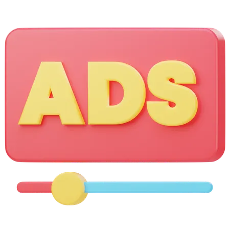 Ads Video  3D Icon