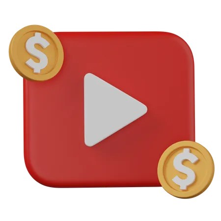 Ads video  3D Icon