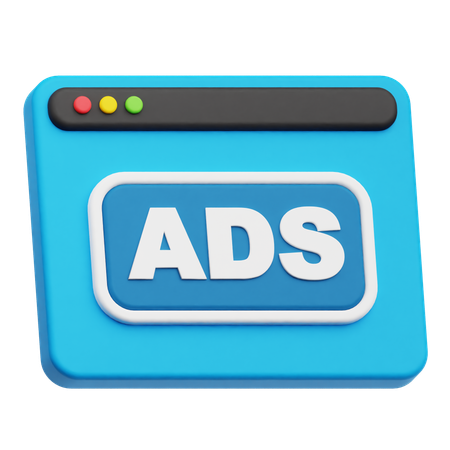 Ads Website  3D Icon