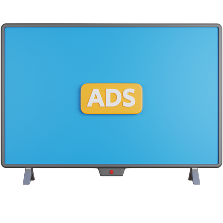 Ads With Tv Led  3D Icon