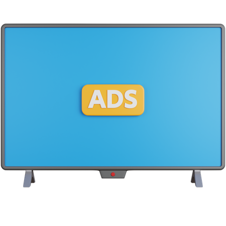 Ads With Tv Led 3D Icon