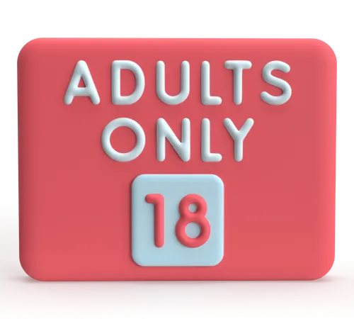 Adult Only  3D Icon
