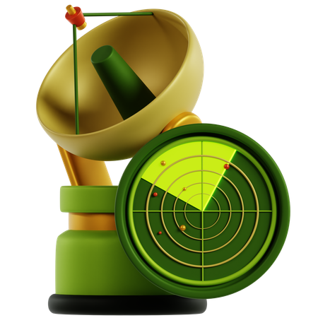 Advanced Military Radar System  3D Icon