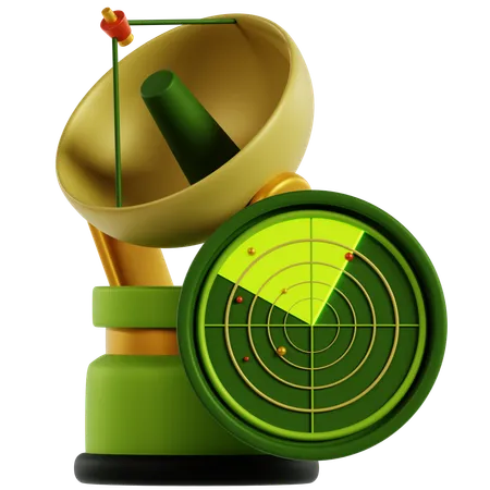 Advanced Military Radar System  3D Icon