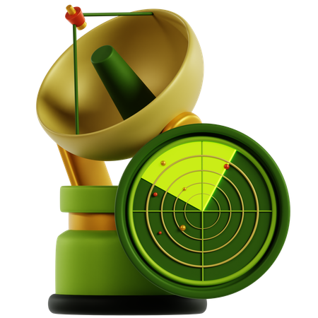Advanced Military Radar System  3D Icon