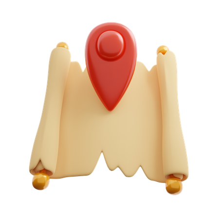 Adventure map  3D Icon