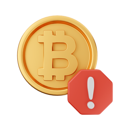 Advertencia de bitcoin  3D Icon