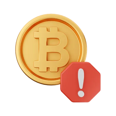 Advertencia de bitcoin  3D Icon