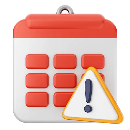 Calendario de advertencia  3D Icon