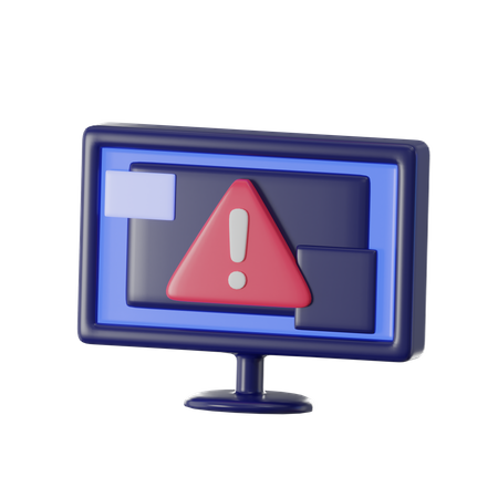 Advertencia de computadora  3D Icon