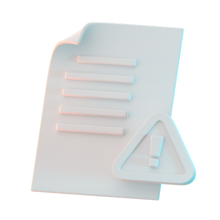 Advertencia de archivo  3D Icon