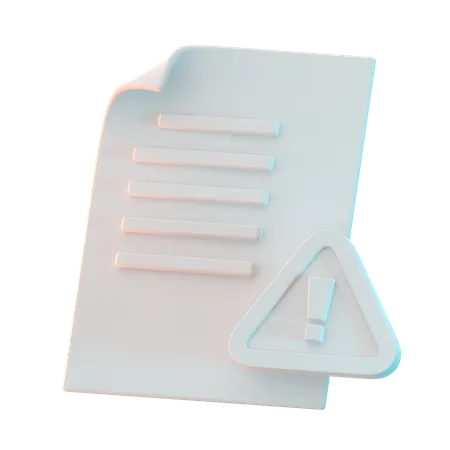 Advertencia de archivo  3D Icon