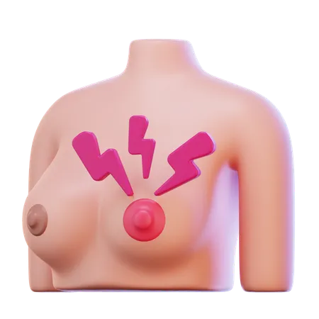 Advertencia de cáncer de mama  3D Icon