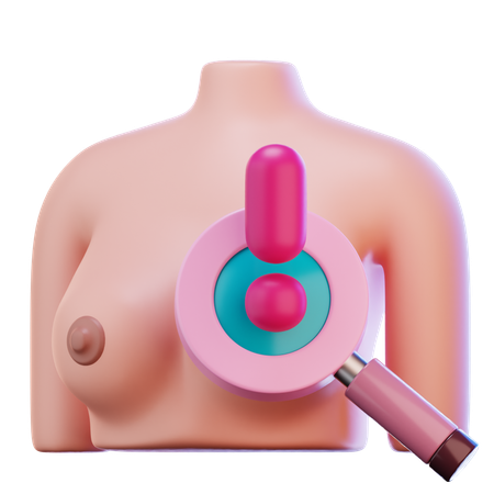 Advertencia de cáncer de mama  3D Icon