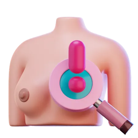 Advertencia de cáncer de mama  3D Icon