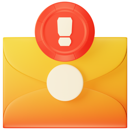 Advertencia de correo  3D Icon