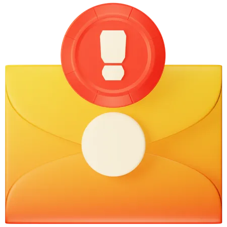 Advertencia de correo  3D Icon