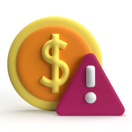 Advertencia de dinero  3D Icon