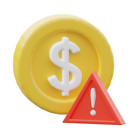 Advertencia de dinero  3D Icon