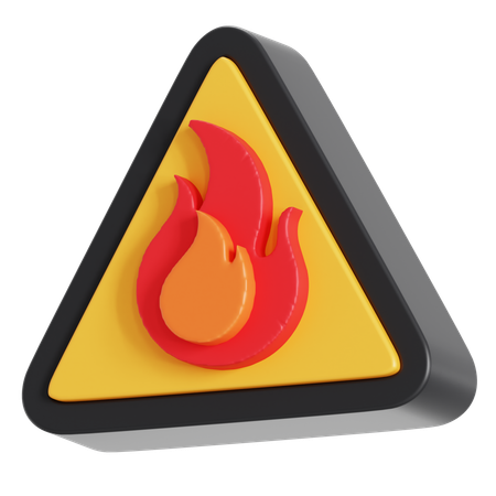 Advertencia de incendio  3D Icon