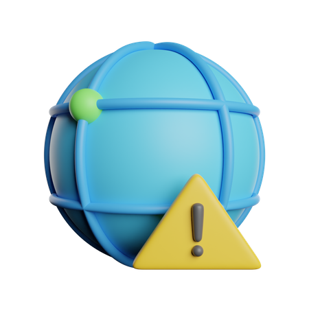 Advertencia de internet  3D Icon