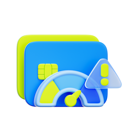 Advertencia de límite de crédito  3D Icon